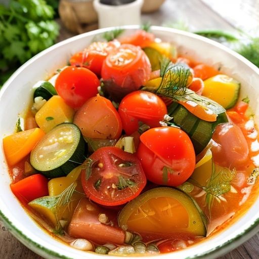 Овощное рагу из кабачков и болгарского перца