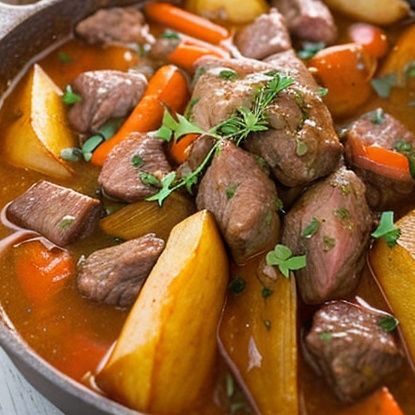 Жаркое «по-домашнему» с овощами на сковороде