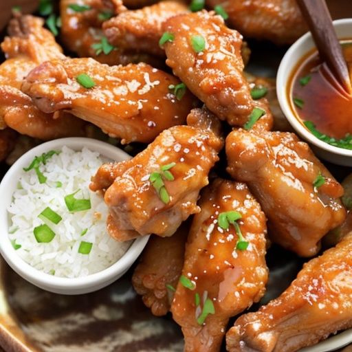 Жареные куриные крылышки с острым медом